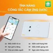 Công Tắc Wifi Cảm Ứng Datic – 2 Nút Kèm Ổ Cắm DTSW02MD