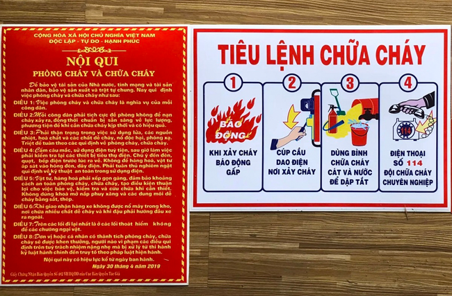 Đơn Vị Cung Cấp Bảng Nội Quy, Tiêu Lệnh Chữa Cháy Tại Nghệ An