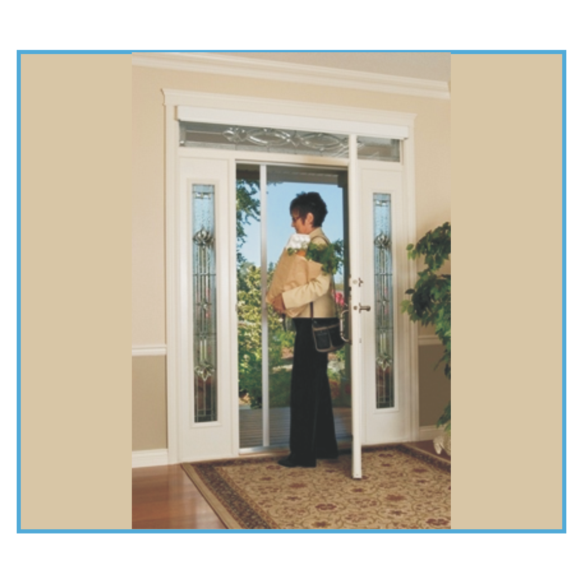 Cửa đi 1 cánh mở trong có khoang cố định