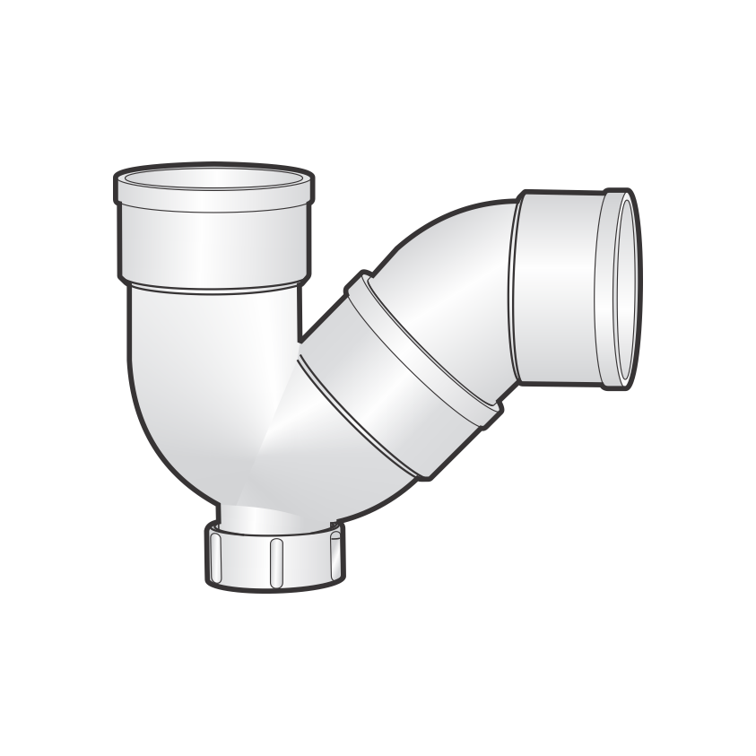 Cút chữ P có cửa kiểm tra - Loại dài