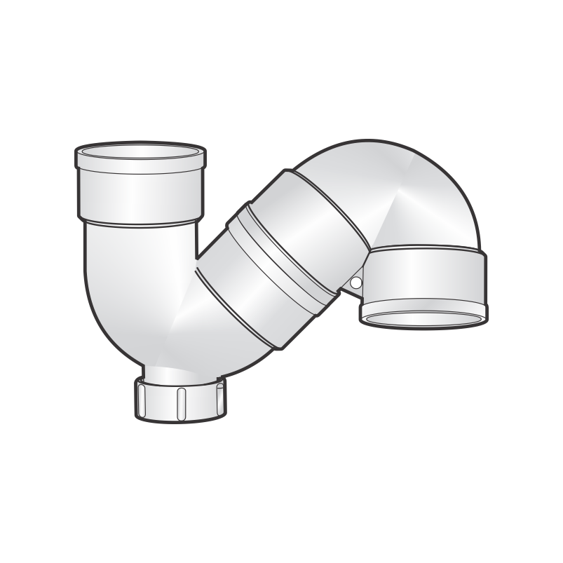 Cút chữ S có cửa kiểm tra - Loại dài