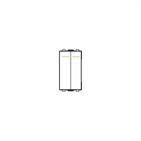 Công tắc kép cỡ nhỏ 1 chiều có dạ quang 16A