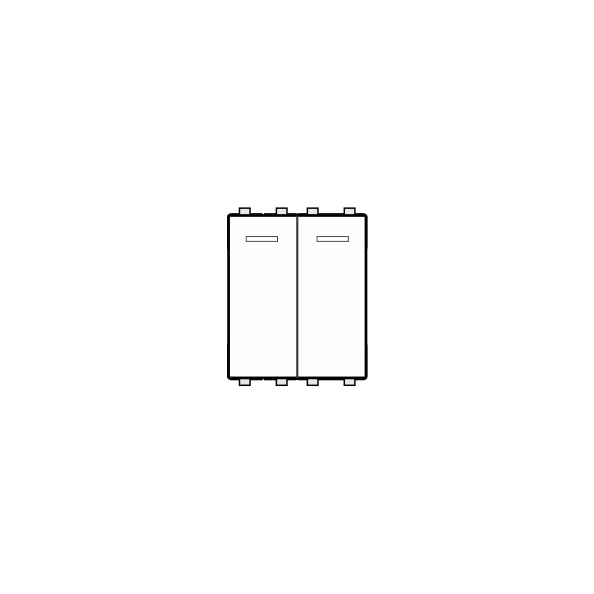 Công tắc kép cỡ trung 2 chiều 16A