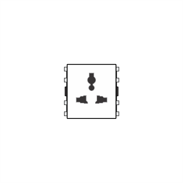 Ổ cắm đa năng có màn che 16A