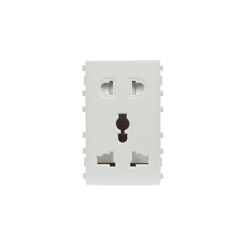 Ổ cắm 2 chấu và ổ cắm đa năng có màn che 16A