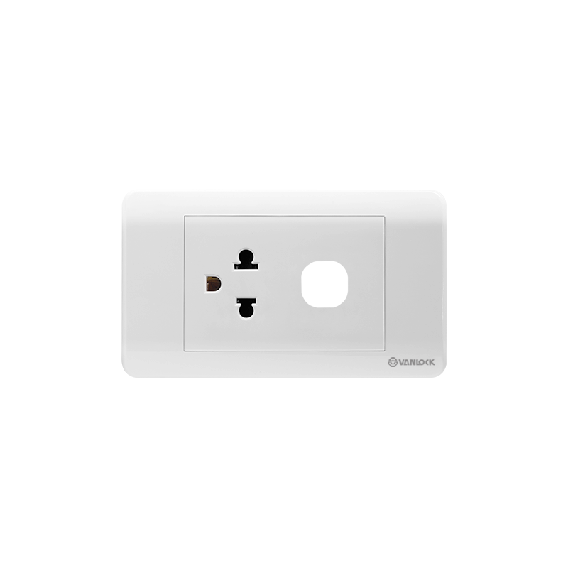 Ổ cắm đơn 3 chấu 16A với 1 lỗ - ZLUE/X