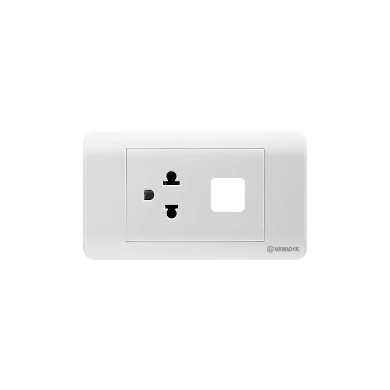 Ổ cắm đơn 3 chấu 16A với 1 lỗ - ZLSUE/X