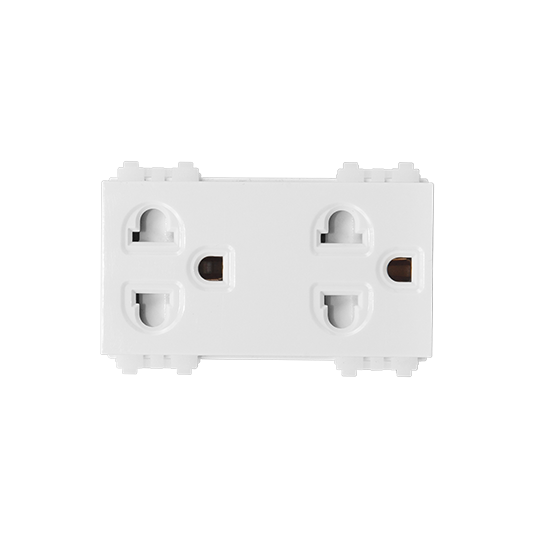 2 ổ cắm 3 chấu có màn che - ZLCC/UE2 (nhiều màu)