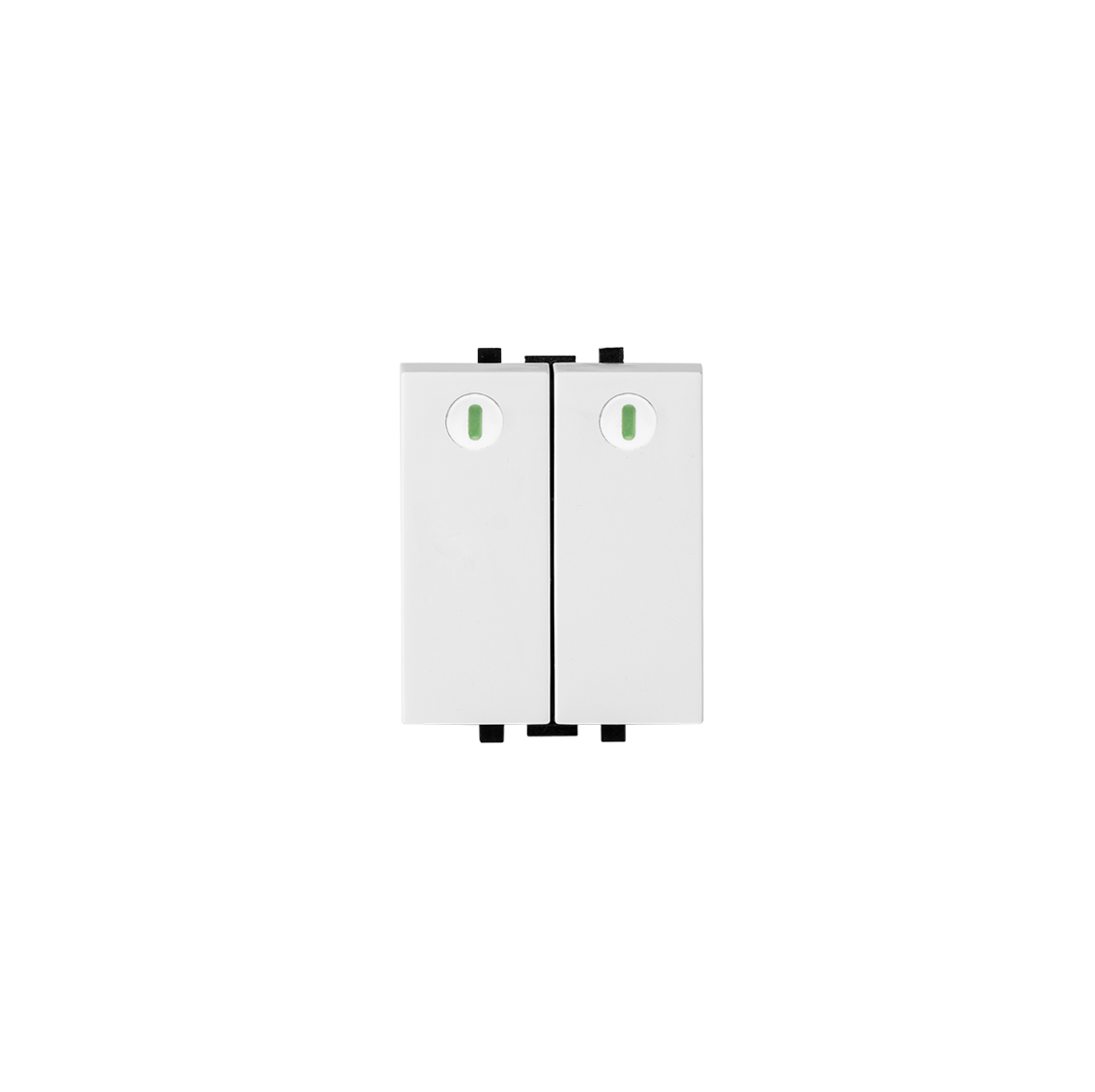 Công tắc kép cỡ trung 1 chiều có dạ quang - S668C/S/2F