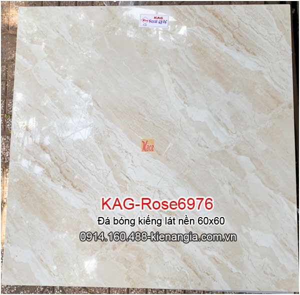 Đá bóng kiếng lát nền 600x600 KAG-Rose6976
