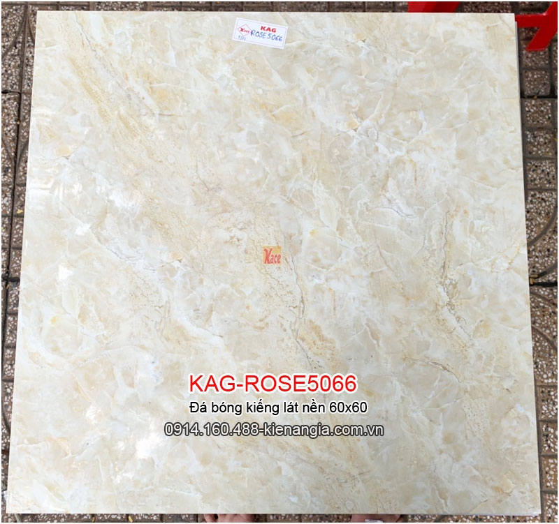 Đá bóng kiếng lát nền 60x60 KAG-ROSE5066 bán sứ