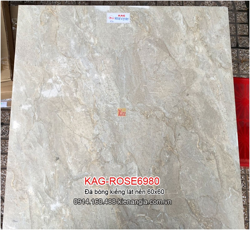 Đá bóng kiếng lát nền 60x60 KAG-ROSE6980
