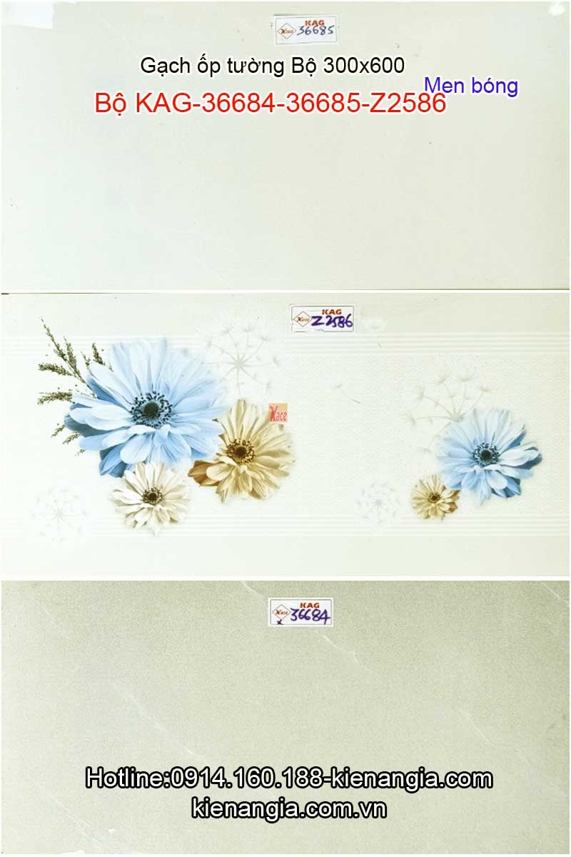 Gạch ốp tường 30x60 Bộ KAG-36684-36685-Z2586