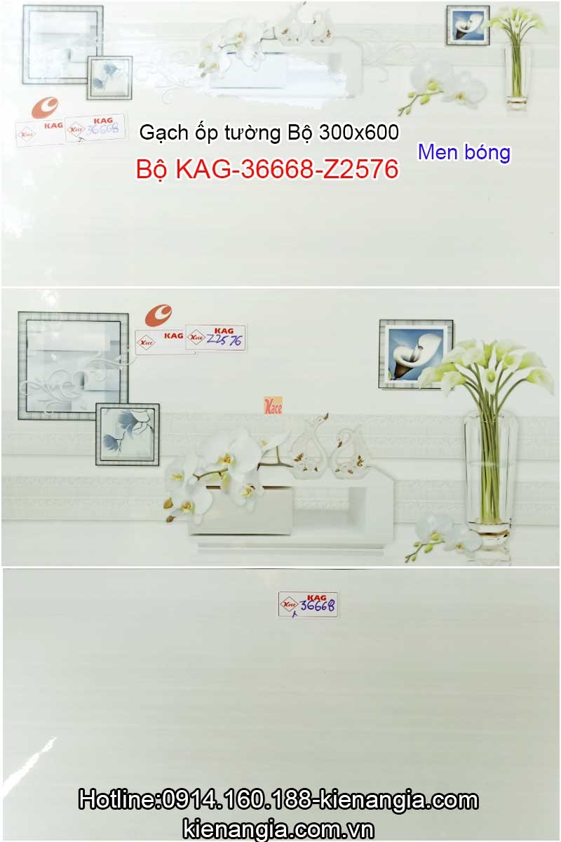 Gạch ốp tường quán ăn 30x60 Bộ KAG-36668-Z2576