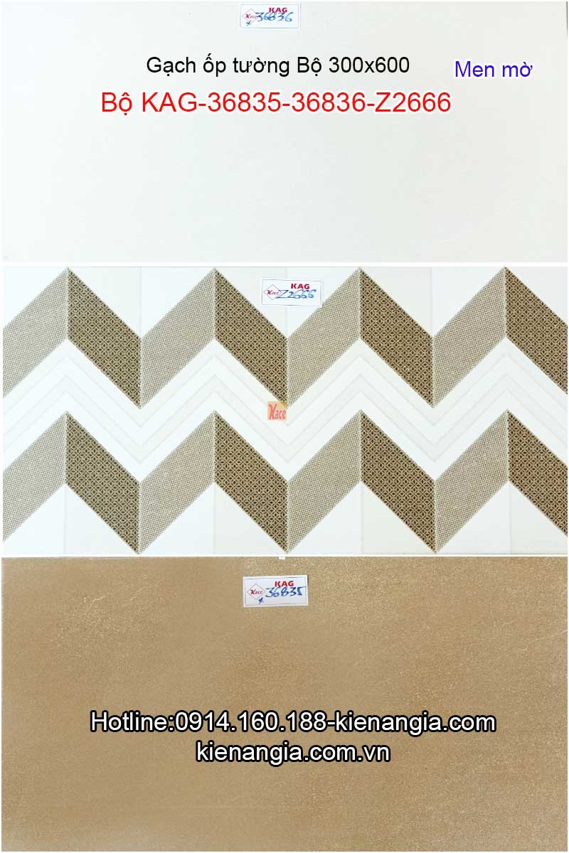 Gạch ốp tường men mờ 300x600 KAG-36835-36836-Z2666