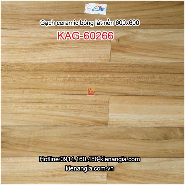 Gạch vân gỗ bóng lát nền 600x600 KAG-60266