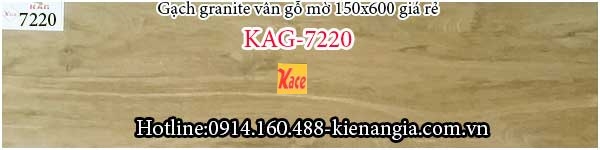 Gạch granite vân gỗ mờ màu nâu đỏ rẻ 15x60 KAG-7220