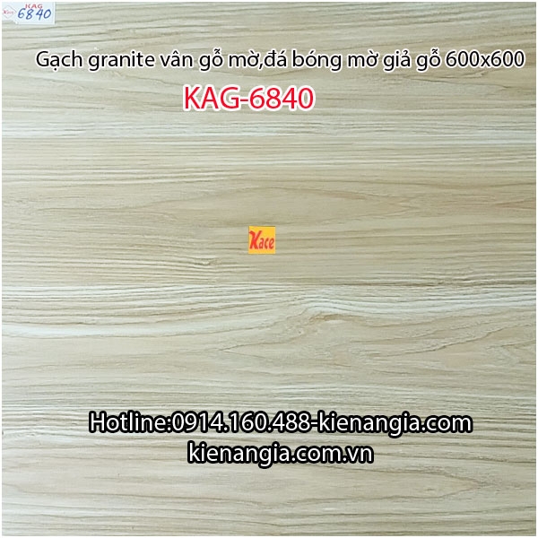 Đá bóng mờ giả gỗ 600x600  lát nền KAG-6840