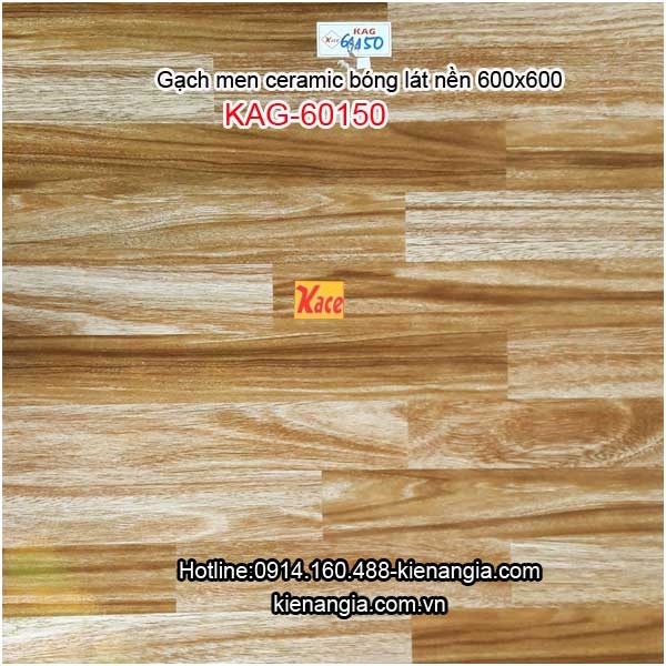 Gạch vân gỗ bóng lát nền 600x600 KAG-60150