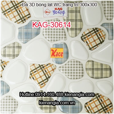 Đá 3D bóng 300x300 lát phòng tắm,trang trí KAG-30614