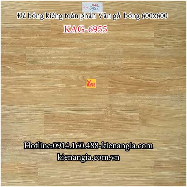 Đá bóng kiếng toàn phần vân gỗ 600x600 KAG-6955