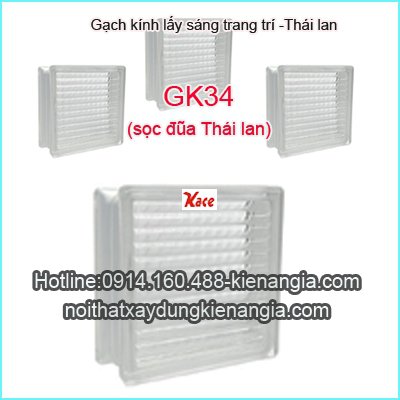 Gạch kính lấy sáng Thái Lan sọc đũa GK34