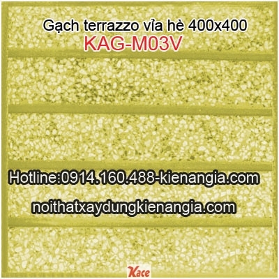 Gạch terrazzo vỉa hè 400x400 KAG-M03V