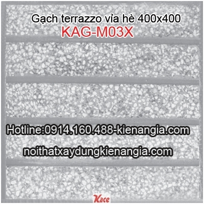 Gạch terrazzo vỉa hè 400x400 KAG-M03X