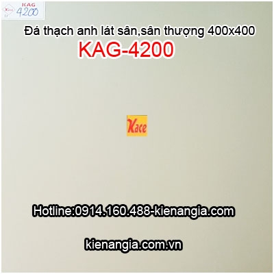 Đá thạch anh lát nền kem trơn 400x400 KAG-4200