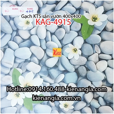 Gạch KTS sỏi cỏ lát sân quán cà phê,resort 40x40 KAG-4915