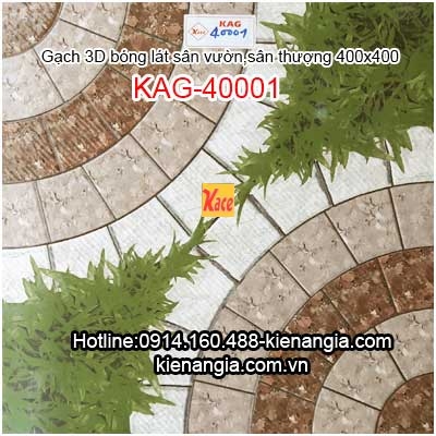 Gạch 3D bóng lát sân 400x400 KAG-40001