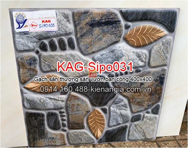 Gạch 3D sân vườn,sân thượng 40x40 KAG-Sipo031