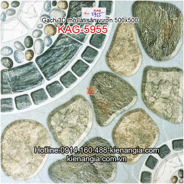 Gạch 3D mờ lát sân vườn cao cấp 50x50 KAG-5955
