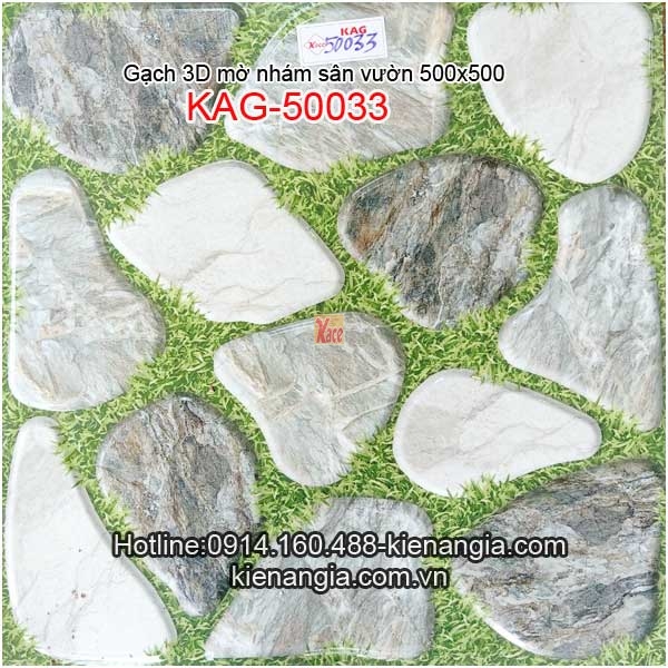 Gạch 3D nhám lát sân 500x500 KAG-50033