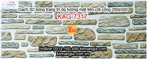 Gạch 3D bóng trang trí ốp tường 200x500 KAG-7317