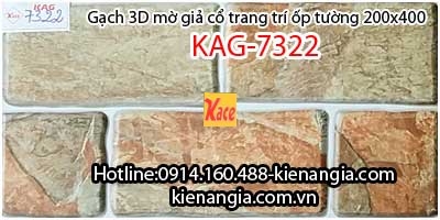 Gạch giả cổ mờ ốp tường 200x400 KAG-7322