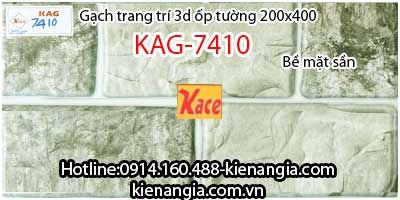 Gạch trang trí ốp tường bề mặt sần 20x40 KAG-7410