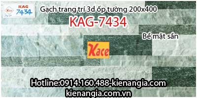 Gạch 3D giả đá sần trang trí 200x400 KAG-7434