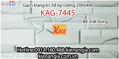 Gạch 3D bóng trang trí ốp tường đẹp KAG-7445