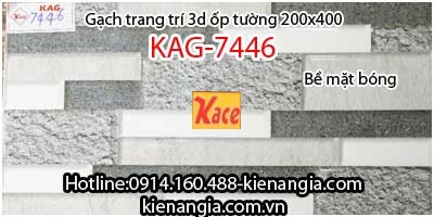 Gạch 3D bóng trang trí ốp tường đẹp KAG-7446