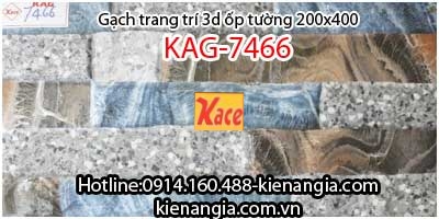 Gạch 3D bóng trang trí ốp tường 200x400 KAG-7466