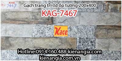 Gạch 3D bóng trang trí ốp tường 200x400 KAG-7467