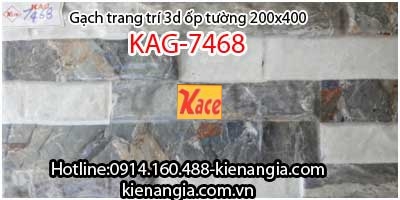 Gạch 3D bóng trang trí ốp tường 200x400 KAG-7468