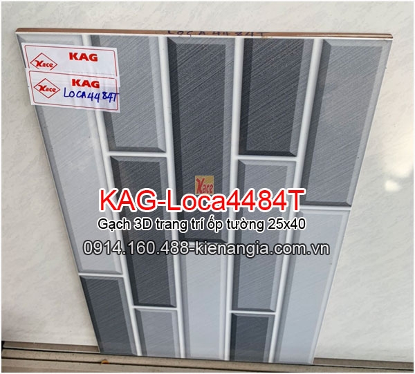 Gạch 3D trang trí ốp tường 25x40 KAG-Loca4484T