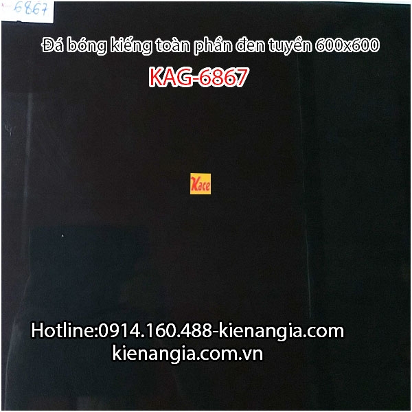 Đá bóng kiếng toàn phần đen tuyền giá rẻ KAG-6867