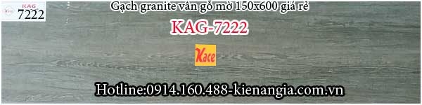 Gạch granite vân gỗ mờ màu xám ghi rẻ 15x60 KAG-7222