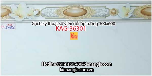 Gạch men bóng viền nổi ốp tường 300x600 KAG-36301