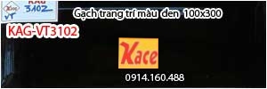 Gạch trang trí màu  đen 10x30 KAG-VT3102