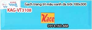 Gạch trang trí màu xanh da trời 10x30 KAG-VT3108