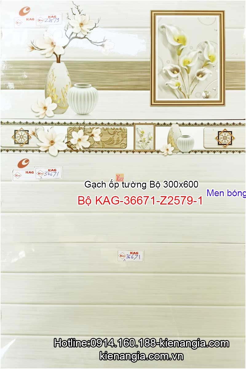 Gạch ốp tường nhà cho thuê 30x60 Bộ KAG-36671-Z2579-1